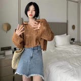 Vネックかぎ針編みニットトップス インナー 透け感トップス | Sibra | 詳細画像13