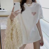 ホワイト | 綿100％プリントTシャツ 韓国ファッション オフィスカジュアル | Sibra