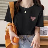 綿100％プリントTシャツ 韓国ファッション オフィスカジュアル | Sibra | 詳細画像4 