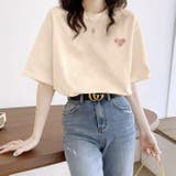 綿100％プリントTシャツ 韓国ファッション オフィスカジュアル | Sibra | 詳細画像6 