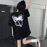 ブラック | 綿100%オーバーサイズプリントTシャツ 韓国ファッション オフィスカジュアル | Sibra
