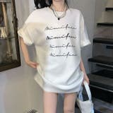 綿100%オーバーサイズプリントTシャツ 韓国ファッション オフィスカジュアル | Sibra | 詳細画像2