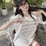 綿100%オーバーサイズプリントTシャツ 韓国ファッション オフィスカジュアル | Sibra | 詳細画像14