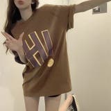 綿100%オーバーサイズロゴプリントT シャツ 韓国ファッション | Sibra | 詳細画像12