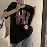 綿100%オーバーサイズロゴプリントT シャツ 韓国ファッション | Sibra | 詳細画像3