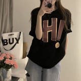 綿100%オーバーサイズロゴプリントT シャツ 韓国ファッション | Sibra | 詳細画像2