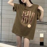 綿100%オーバーサイズロゴプリントT シャツ 韓国ファッション | Sibra | 詳細画像1