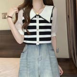 ストライプボリューム袖ブラウス セクシー 夏服 | Sibra | 詳細画像9