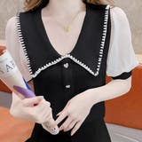 ストライプボリューム袖ブラウス セクシー 夏服 | Sibra | 詳細画像12