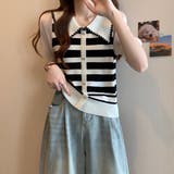 ストライプボリューム袖ブラウス セクシー 夏服 | Sibra | 詳細画像13