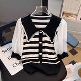 ストライプボリューム袖ブラウス セクシー 夏服 | Sibra | 詳細画像2