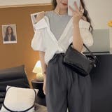 ホワイト | ドッキングシャツ 夏服 セクシー | Sibra