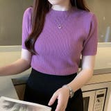 半袖ニットトップス 夏服 韓国ファッション | Sibra | 詳細画像3