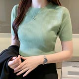 半袖ニットトップス 夏服 韓国ファッション | Sibra | 詳細画像4