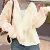 ニット編みカーディガン 丸襟 ボダン付き | Sibra | 詳細画像4