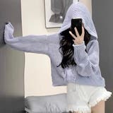 ニット編みカーディガン 丸襟 ボダン付き | Sibra | 詳細画像6