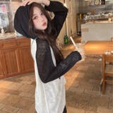 配色ニットパーカー 韓国ファッション 10代 | Sibra | 詳細画像13 