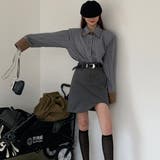 配色ダブルラペルシャツ 秋 冬 | Sibra | 詳細画像4