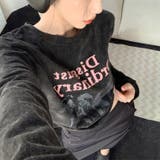 両側ギャザープリントトップス 韓国ファッション 秋 韓国 | Sibra | 詳細画像4