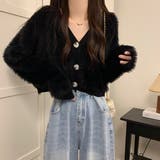 Vネックニットカーディガン 韓国ファッション 10代 | Sibra | 詳細画像14 