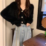 Vネックニットカーディガン 韓国ファッション 10代 | Sibra | 詳細画像6 