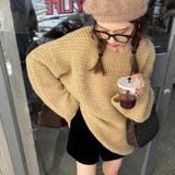 ベージュ | オーバーサイズセーター 韓国ファッション 秋 | Sibra
