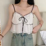 チュールフリルキャミソールビスチェ 夏服 韓国ファッション | Sibra | 詳細画像2