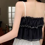 チュールフリルキャミソールビスチェ 夏服 韓国ファッション | Sibra | 詳細画像5