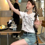 プリントロゴ 半袖Tシャツ 韓国風 | Sibra | 詳細画像12