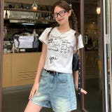 プリントロゴ 半袖Tシャツ 韓国風 | Sibra | 詳細画像16