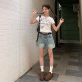 プリントロゴ 半袖Tシャツ 韓国風 | Sibra | 詳細画像19