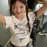 プリントロゴ 半袖Tシャツ 韓国風 | Sibra | 詳細画像3