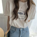 ロゴプリントTシャツ オーバーサイズ 韓国ファッション | Sibra | 詳細画像5 