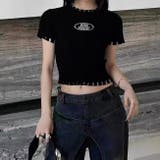 ダメージニットトップス 春 夏 | Sibra | 詳細画像13