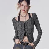 ダークグレー | セットアップ ダメージ長袖シャツ 体型カバー | Sibra