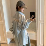 レース切り替えシャツ 体型カバー 夏服 | Sibra | 詳細画像6