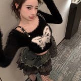 ブラック | ベルトワンショルダーニット 秋 韓国ファッション | Sibra