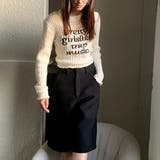 ジャガードロゴショート丈ニット かわいい 秋 | Sibra | 詳細画像8