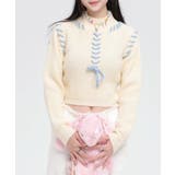 ホワイト | リボンショートニット ハロウィン 10代 | Sibra