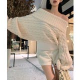 オフショルニットトップス シャギーニット クリスマス | Sibra | 詳細画像7