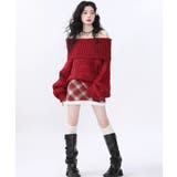 オフショルニットトップス シャギーニット クリスマス | Sibra | 詳細画像9