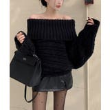 オフショルニットトップス シャギーニット クリスマス | Sibra | 詳細画像10