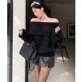 オフショルニットトップス シャギーニット クリスマス | Sibra | 詳細画像12