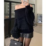 オフショルニットトップス シャギーニット クリスマス | Sibra | 詳細画像13