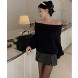 オフショルニットトップス シャギーニット クリスマス | Sibra | 詳細画像17