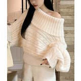 オフショルニットトップス シャギーニット クリスマス | Sibra | 詳細画像2