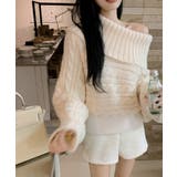 オフショルニットトップス シャギーニット クリスマス | Sibra | 詳細画像3