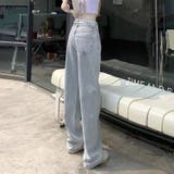 レタリング配色デニムパンツ 韓国ファッション 夏服 | Sibra | 詳細画像5 