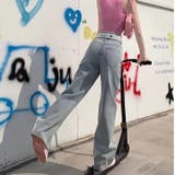 レタリング配色デニムパンツ 韓国ファッション 夏服 | Sibra | 詳細画像6 