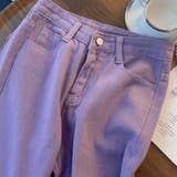 カラーヘビーツイル&デニムストレートパンツ 韓国 | Sibra | 詳細画像4 